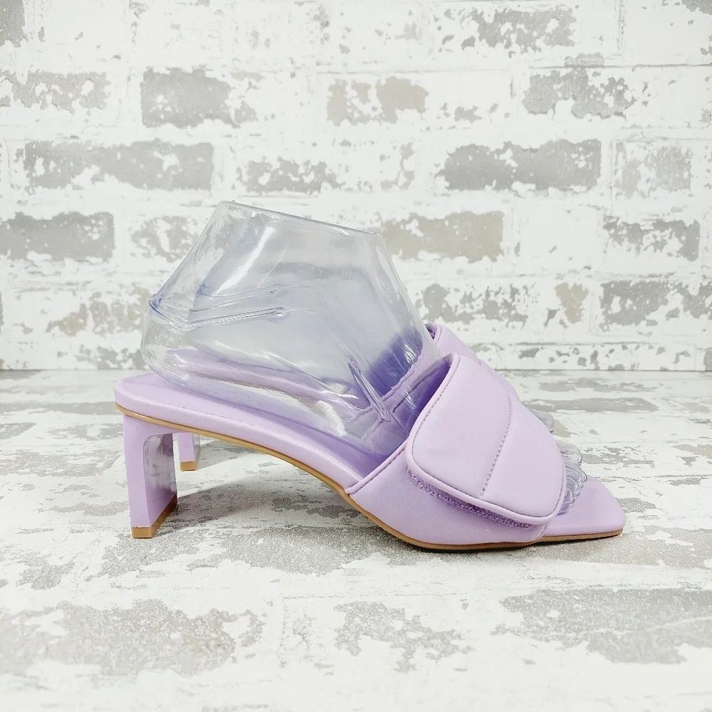 New OPEN EDIT Cava Slide Sandal In Purple Spray A251 - Picture 5 of 11